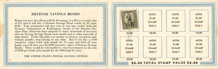 Defense Savings Bonds Stamp Album